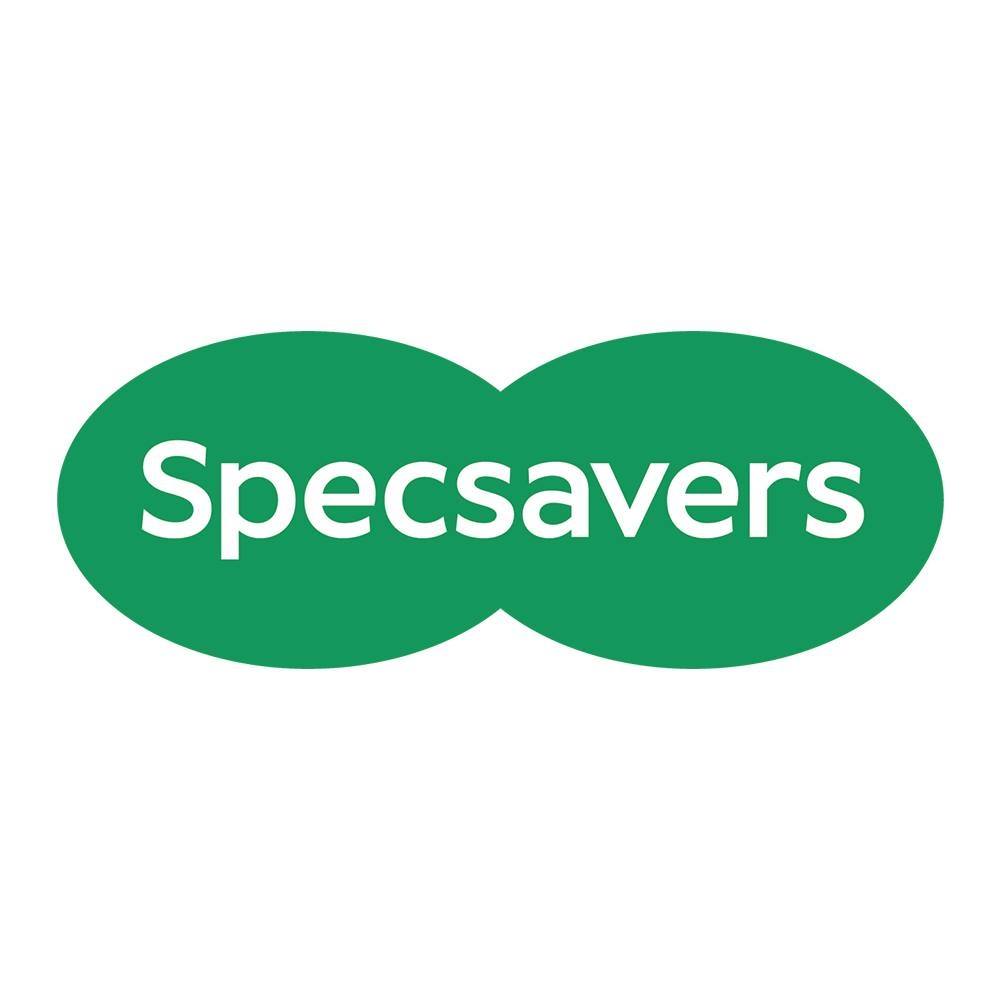 Specsavers logo, green oval design.