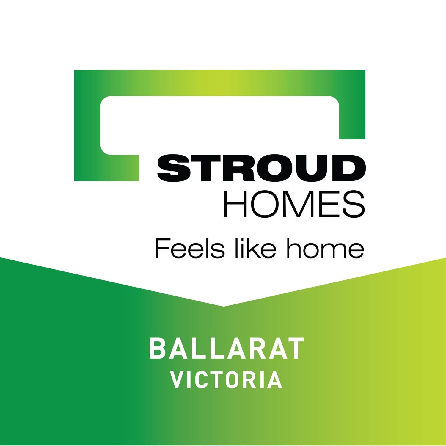 Stroud Homes Ballarat Victoria logo, feels like home.