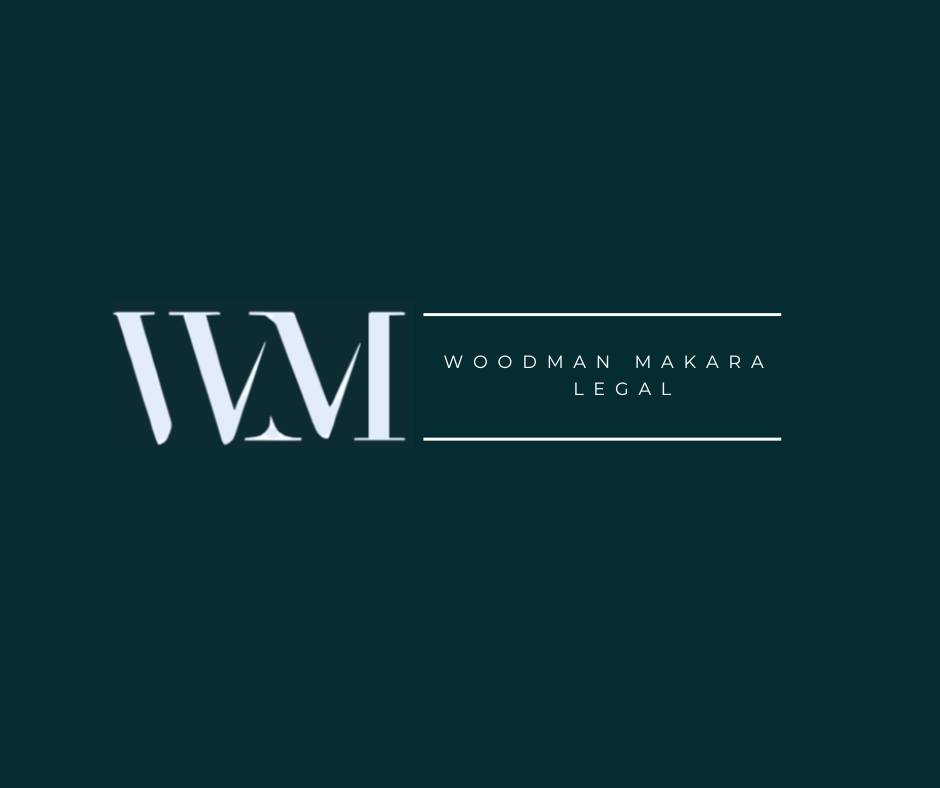 Woodman Makara Legal logo on dark background