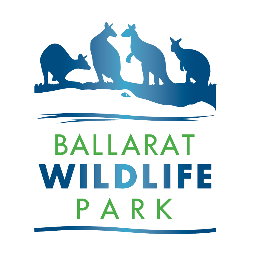 Ballarat Wildlife Park logo with kangaroo silhouettes