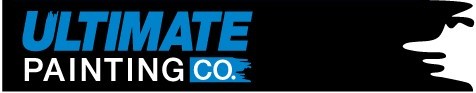 Ultimate Painting Co. logo on black and blue