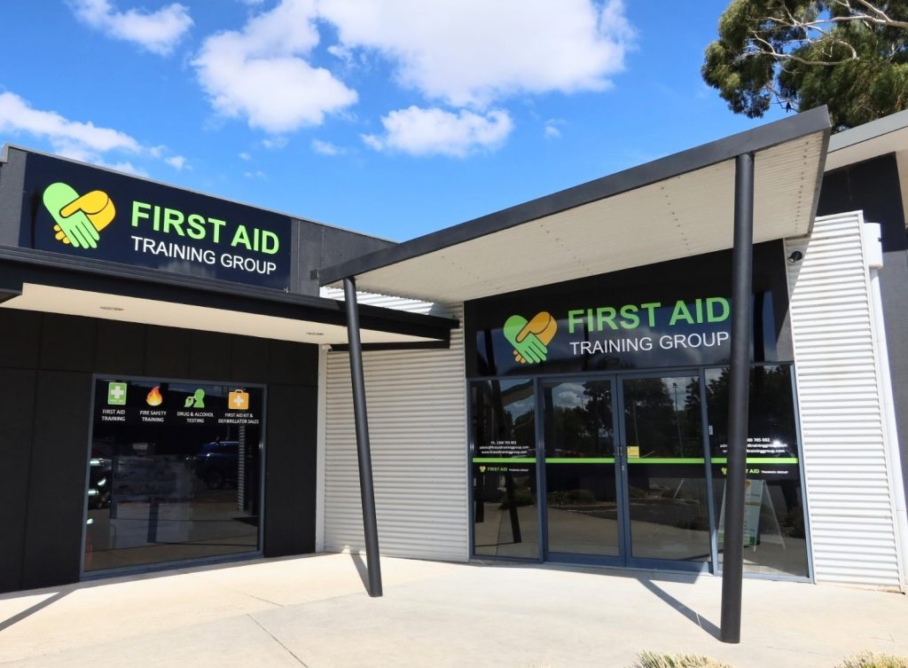 Entrance of First Aid Training Group building.