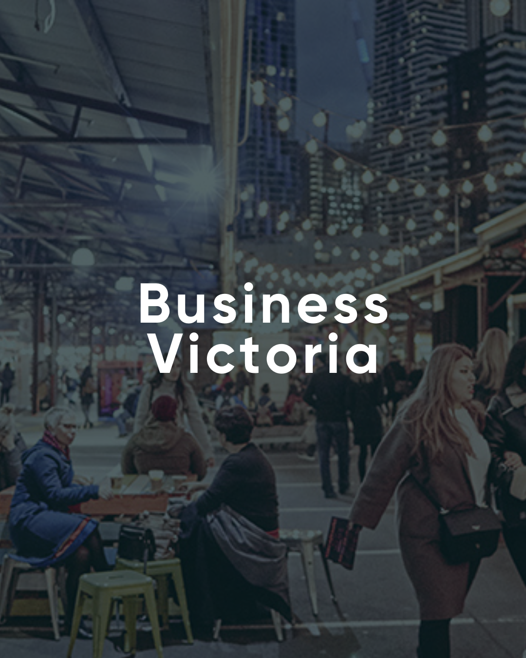Night market scene in Victoria, Australia