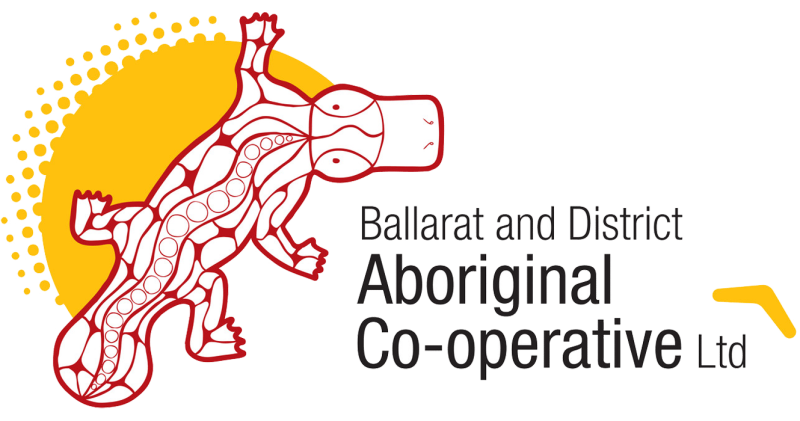 Ballarat Aboriginal Co-operative logo with platypus art