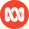 ABC Australia logo, red and white design.