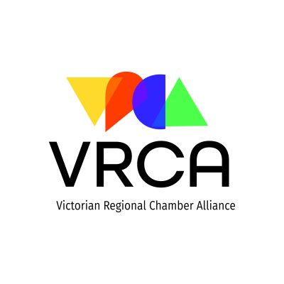 VRCA logo, vibrant geometric design.