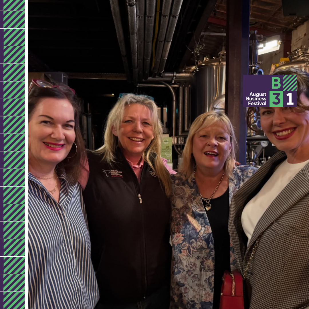 Four women at August Business Festival event.