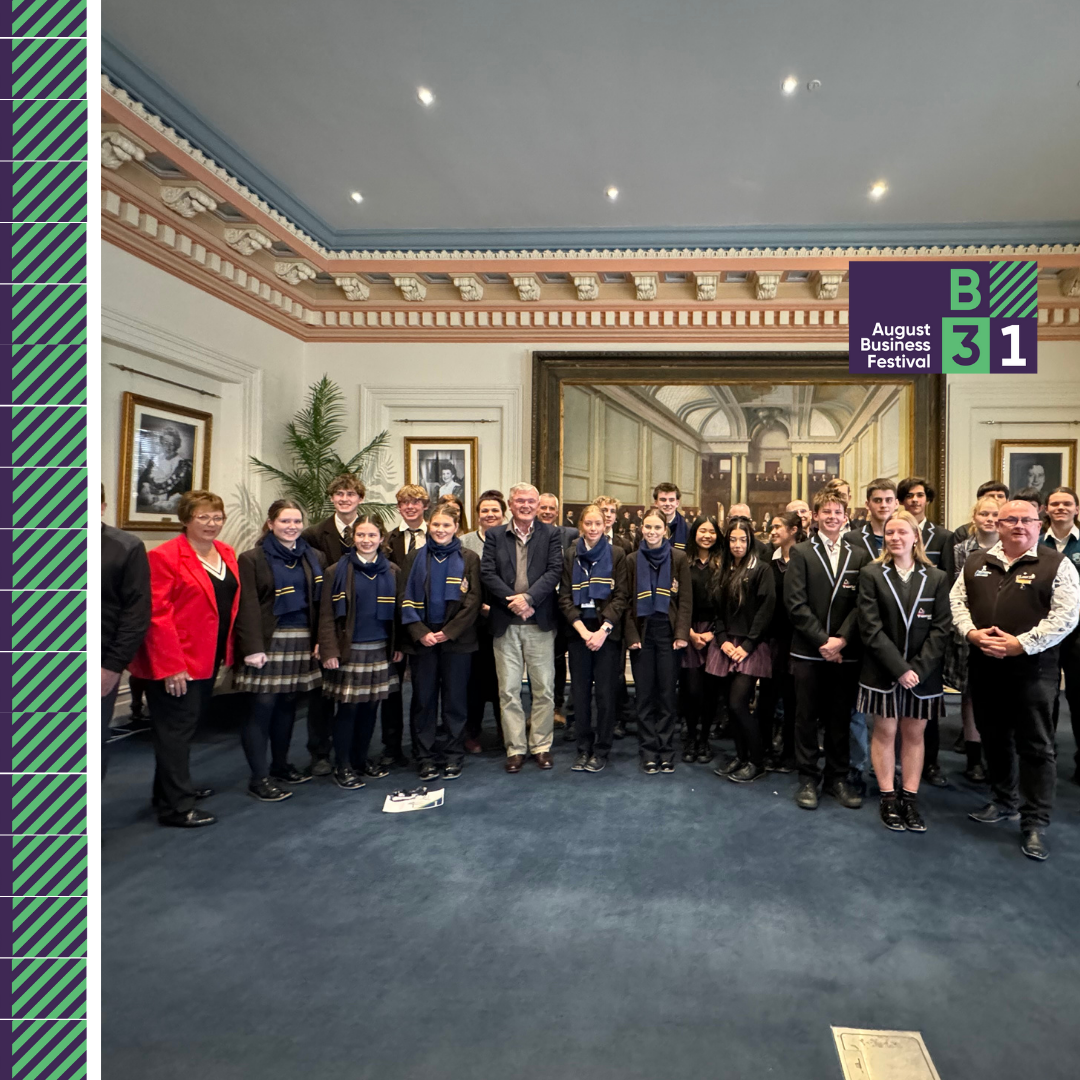 Group photo at August Business Festival event.