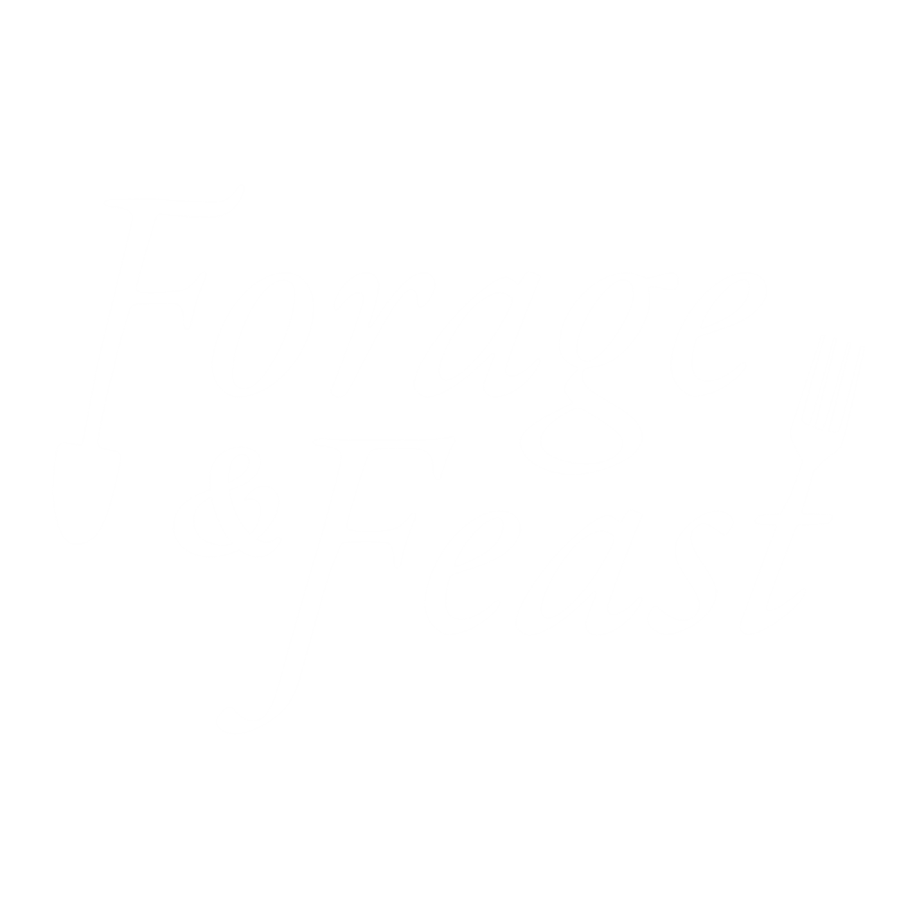 Forage & Feast logo with utensil icons