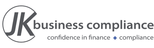 JK Business Compliance logo, finance and compliance focus.