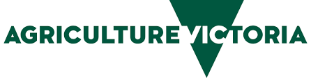 Agriculture Victoria logo with green triangle.