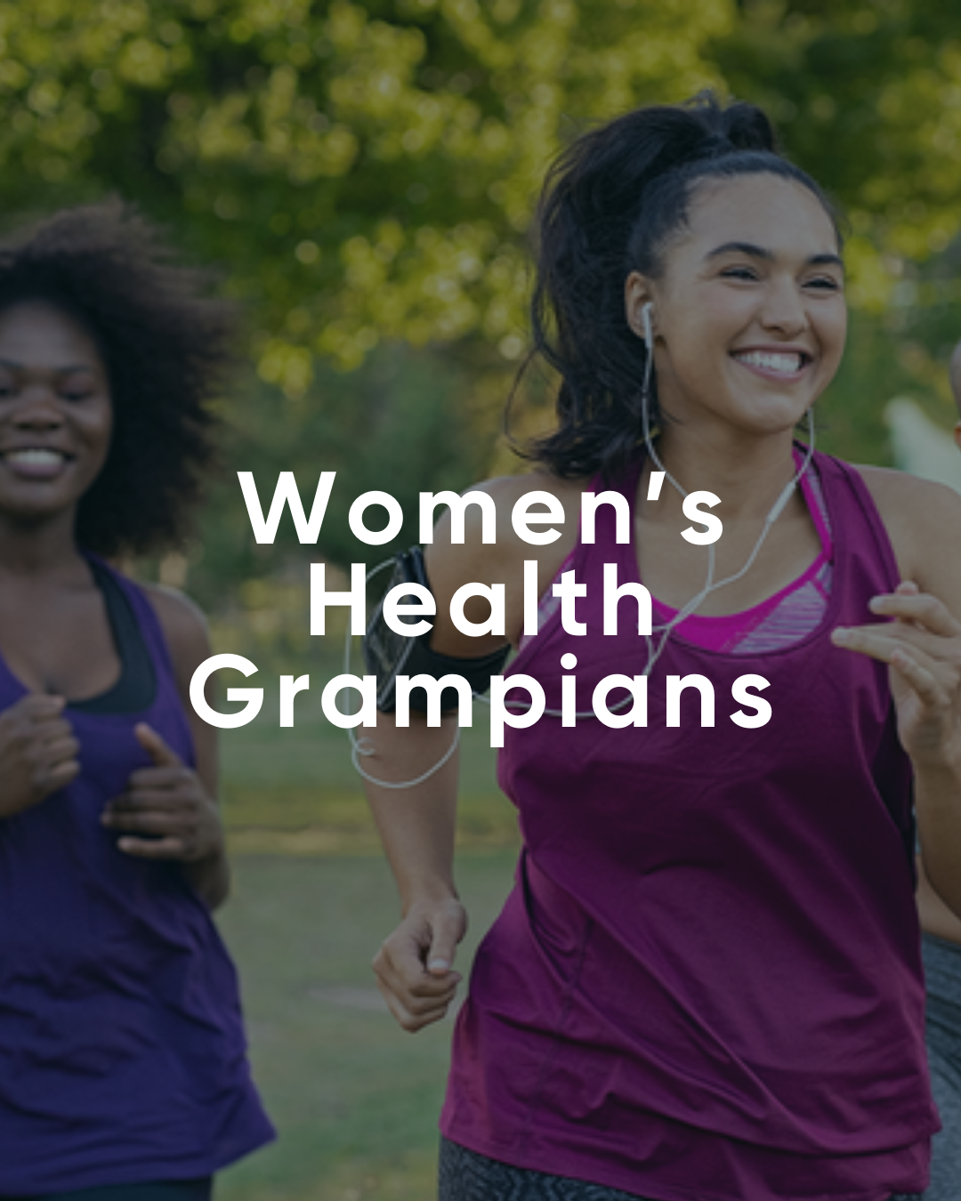 Women jogging in park for health awareness