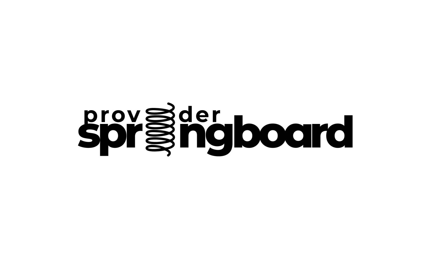 Provider Springboard logo with spring design element.