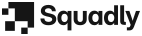 Squadly logo in black and white.